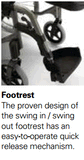 footrest Invacare - Action 3 - Standard Wheelchairs